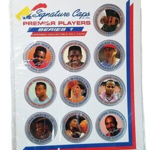Vintage 1993 Signature Milk Caps Premiere Player Series 1 Pog Sheet